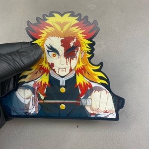 Demon Slayer Rengoku Kyojuro 3D Lenticular Motion Car Sticker Decal Peeker